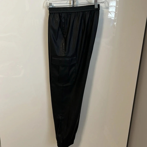 BCBGMAXAZRIA Faux Leather Carpenter Cargo Pants, Size M - Picture 13 of 16